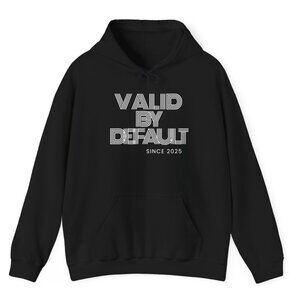 Valid By Default Hoodie (my brand)